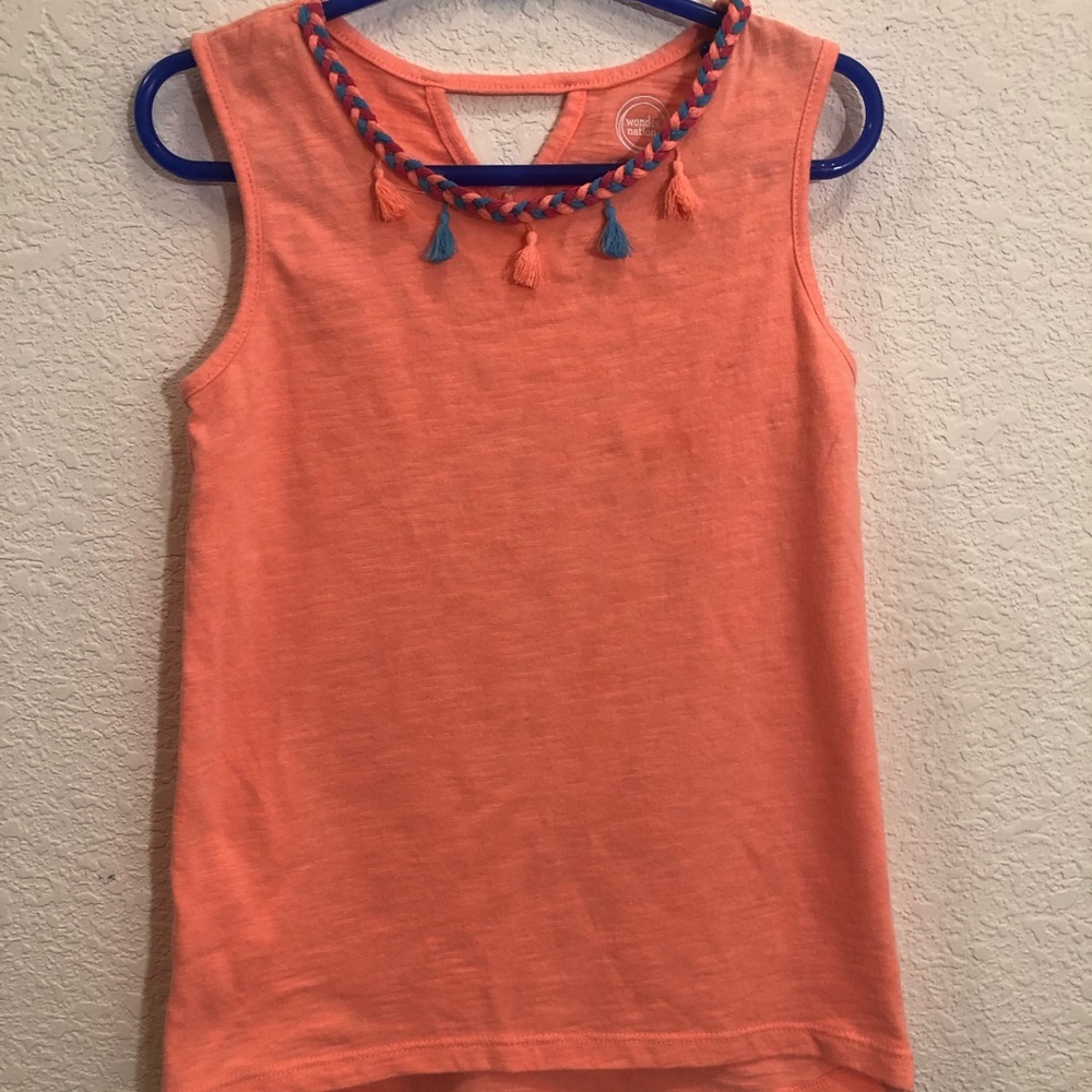 🌻 Wonder nation Girls coral top XS 4-5